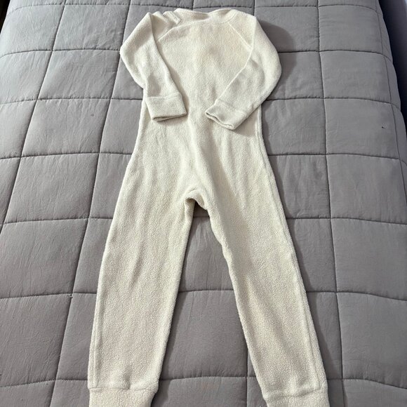 Organic cotton sherpa sleeper for toddlers, size 4T-5T. Made in USA! - Picture 7 of 11